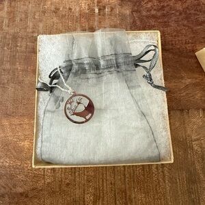 Silver Necklace with stag Pendant